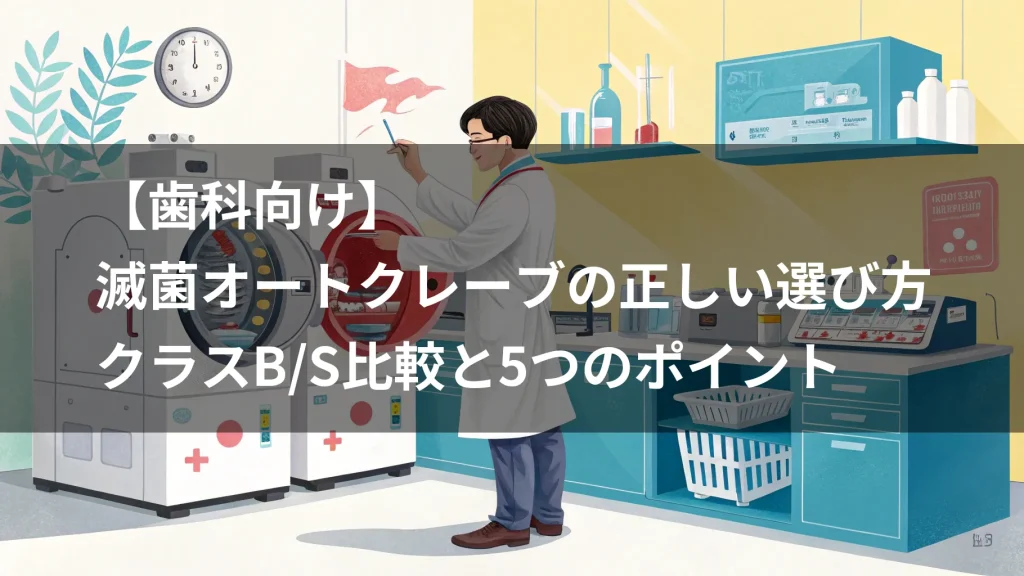 【歯科向け】滅菌オートクレーブの正しい選び方｜クラスB/S比較と5つのポイント