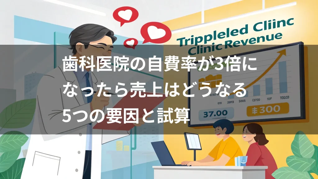 歯科医院の自費率が3倍になったら売上はどうなる｜5つの要因と試算