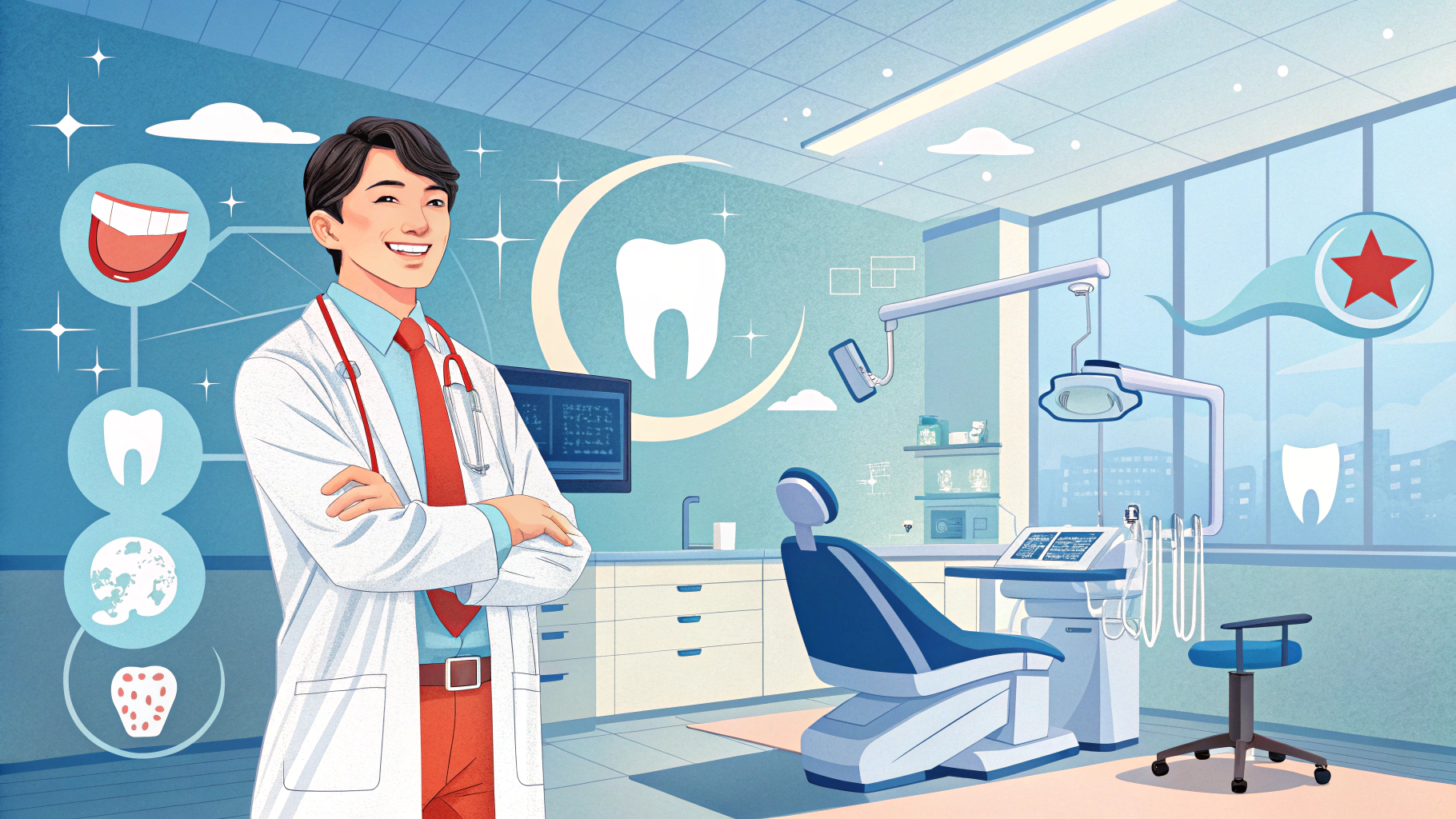 歯医者の診察室のイラスト